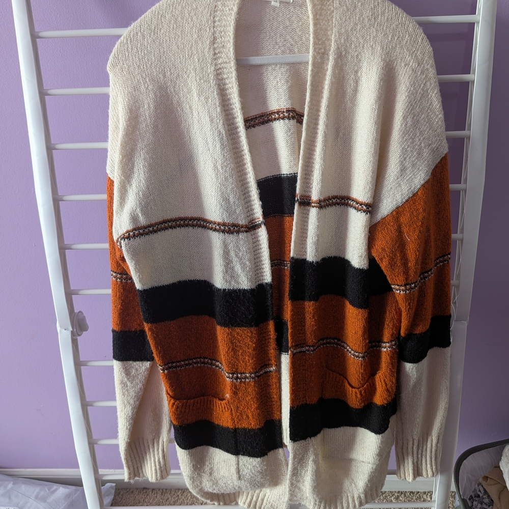 Maurices Multicolor Striped Cardigan